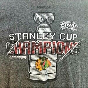 Chicago Blackhawks 2015 Stanley Cup Final Champions T-Shirt 2XL Reebok